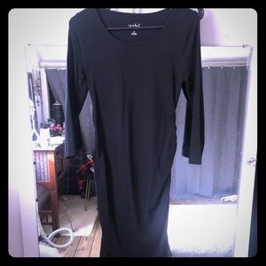 Black form fitting maternity  dress